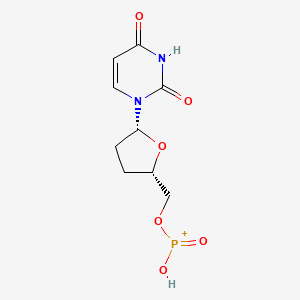 molecular formula C9H12N2O6P+ B12643573 ddU-HP CAS No. 140132-20-3