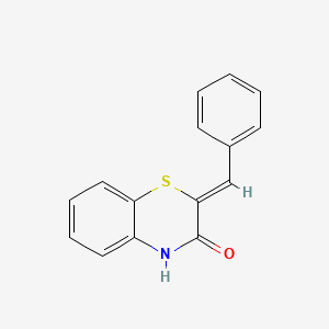 molecular formula C15H11NOS B12643601 2-Benzylidene-2H-1,4-benzothiazin-3(4H)-one CAS No. 55043-20-4