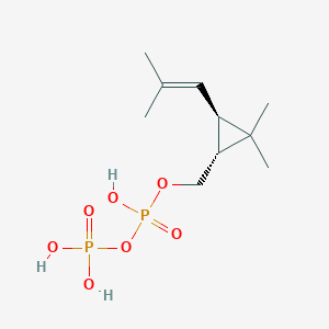 molecular formula C10H20O7P2 B1264363 (R,R)-chrysanthemyl diphosphate 