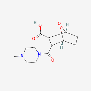 molecular formula C13H20N2O4 B1264368 (1S,4R)-3-(4-methylpiperazine-1-carbonyl)-7-oxabicyclo[2.2.1]heptane-2-carboxylic acid 