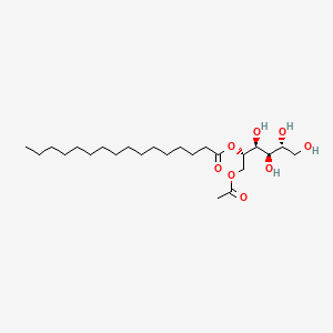 molecular formula C24H46O8 B12643682 D-Glucitol monoacetate monopalmitate CAS No. 94031-17-1