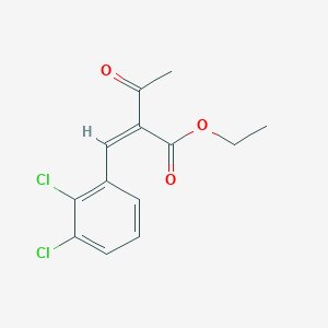 molecular formula C13H12Cl2O3 B126437 2-[(Z)-2,3-Dichlorobenzylidene]-3-oxobutyric acid ethyl ester CAS No. 68064-63-1