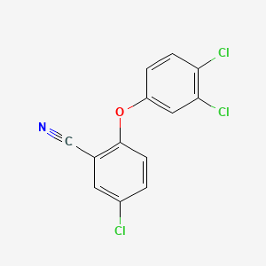 molecular formula C13H6Cl3NO B12643707 Benzonitrile, 5-chloro-2-(3,4-dichlorophenoxy)- CAS No. 99902-89-3