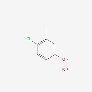 molecular formula C7H6ClKO B12643734 Potassium p-chloro-m-cresolate CAS No. 64601-05-4