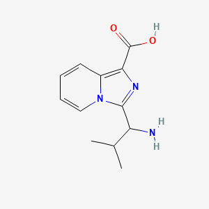 molecular formula C12H15N3O2 B12643776 3-(1-Amino-2-methylpropyl)imidazo[1,5-a]pyridine-1-carboxylic acid 