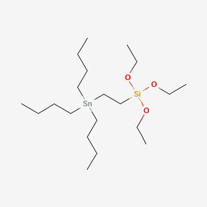 molecular formula C20H46O3SiSn B12643813 Silane, triethoxy(2-(tributylstannyl)ethyl)- CAS No. 128093-63-0