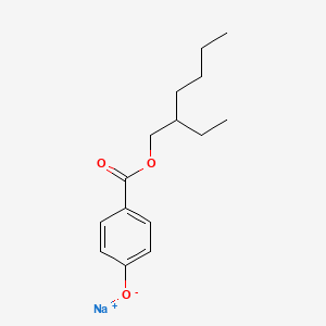 molecular formula C15H21NaO3 B12643885 Sodium 2-ethylhexyl 4-oxidobenzoate CAS No. 74997-72-1