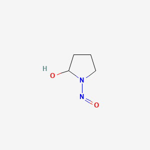 molecular formula C4H8N2O2 B12643898 2-Pyrrolidinol, 1-nitroso- CAS No. 65734-39-6