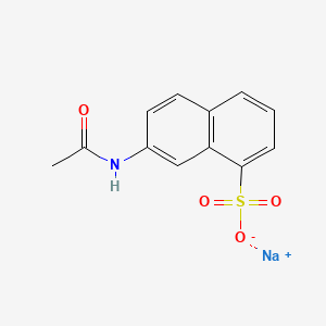 molecular formula C12H10NNaO4S B12643936 Sodium 7-acetamidonaphthalene-1-sulphonate CAS No. 84029-48-1