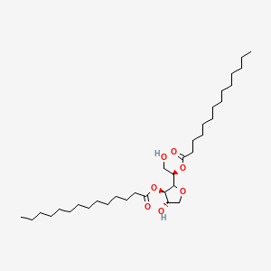 molecular formula C34H64O7 B12643972 Sorbitan, ditetradecanoate CAS No. 97889-88-8