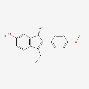 molecular formula C19H20O2 B12644045 (S)-3-Ethyl-2-(4-methoxyphenyl)-1-methyl-1H-inden-6-ol CAS No. 154569-15-0