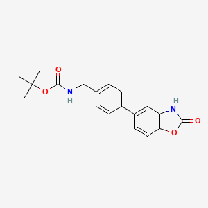 molecular formula C19H20N2O4 B12644072 Tert-butyl 4-(2-oxo-2,3-dihydrobenzo[d]oxazol-5-yl)benzylcarbamate 
