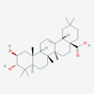 molecular formula C30H48O4 B1264408 (4aS,6aR,6aS,6bR,8aR,10S,11S,12aR,14bS)-10,11-dihydroxy-2,2,6a,6b,9,9,12a-heptamethyl-1,3,4,5,6,6a,7,8,8a,10,11,12,13,14b-tetradecahydropicene-4a-carboxylic acid 