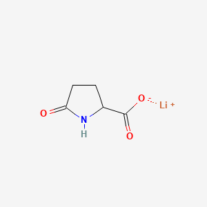 molecular formula C5H6LiNO3 B12644088 Lithium 5-oxo-DL-prolinate CAS No. 38609-03-9