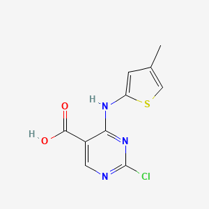 molecular formula C10H8ClN3O2S B12644104 2-Chloro-4-(4-methylthiophen-2-ylamino)pyrimidine-5-carboxylic acid 