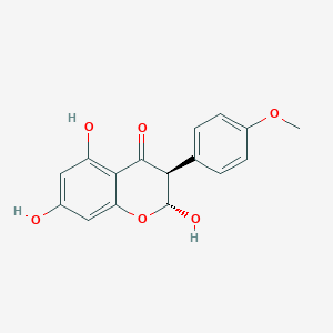molecular formula C16H14O6 B1264413 (2R,3S)-2,5,7-三羟基-3-(4-甲氧基苯基)-2,3-二氢-4H-1-苯并吡喃-4-酮 