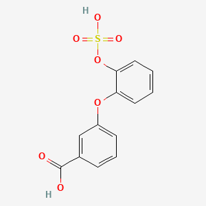 molecular formula C13H10O7S B12644141 Benzoic acid, 3-(2-(sulfooxy)phenoxy)- CAS No. 61183-26-4