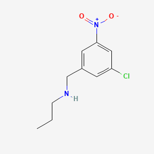 molecular formula C10H13ClN2O2 B12644188 Benzenemethanamine, 3-chloro-5-nitro-N-propyl- CAS No. 90390-40-2