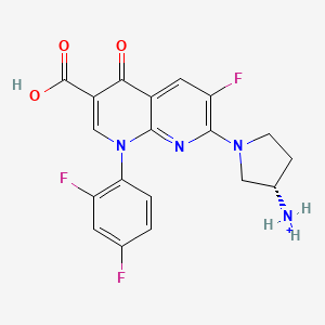 molecular formula C19H16F3N4O3+ B1264419 (S)-妥舒沙星(1+) 