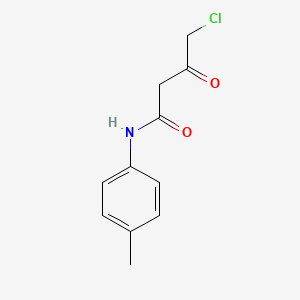 molecular formula C11H12ClNO2 B12644247 4-Chloro-3-oxo-N-(p-tolyl)butyramide CAS No. 61610-54-6