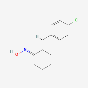 molecular formula C13H14ClNO B12644270 2-(4-Chlorobenzylidene)cyclohexanone oxime CAS No. 41338-73-2