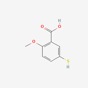 molecular formula C8H8O3S B12644287 5-Mercapto-o-anisic acid CAS No. 80530-56-9