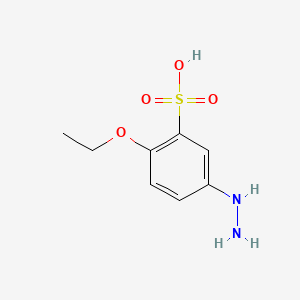 molecular formula C8H12N2O4S B12644349 2-Ethoxy-5-hydrazinobenzenesulphonic acid CAS No. 85099-37-2
