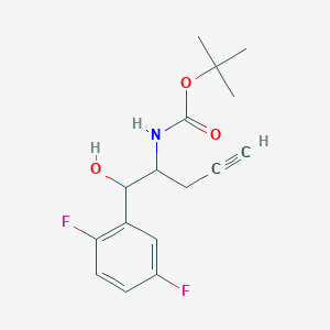 molecular formula C16H19F2NO3 B12644413 tert-Butyl [(1R,2S)-1-(2,5-difluorophenyl)-1-hydroxy-4-pentyn-2-yl]carbamate 