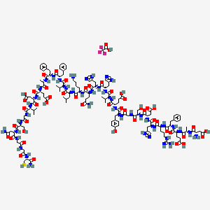 molecular formula C148H210F3N43O49S B12644439 H-Asp-Ala-Glu-Phe-Arg-His-Asp-Ser-Gly-Tyr-Glu-Val-His-His-Gln-Lys-Leu-Val-Phe-Phe-Ala-Glu-Asp-Val-Gly-Ser-Asn-Gly-Gly-Cys-NH2.TFA 