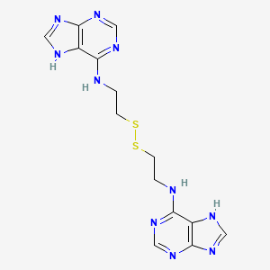 molecular formula C14H16N10S2 B12644569 N-[2-[2-(7H-purin-6-ylamino)ethyldisulfanyl]ethyl]-7H-purin-6-amine CAS No. 6313-14-0
