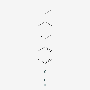 molecular formula C16H20 B12644622 Trans-4-(4-ethylcyclohexyl)-phenyl acetylene 