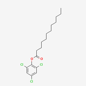 molecular formula C18H25Cl3O2 B12644638 2,4,6-Trichlorophenyl laurate CAS No. 26253-52-1