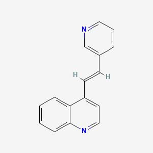 molecular formula C16H12N2 B12644650 4-(2-(3-Pyridinyl)vinyl)quinoline CAS No. 1586-50-1