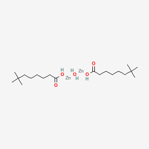 molecular formula C20H42O5Zn2 B12644714 Bis(neodecanoato-O)-mu-oxodizinc CAS No. 93981-48-7