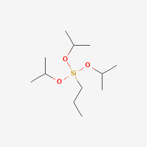 molecular formula C12H28O3Si B12644759 Tris(1-methylethoxy)propylsilane CAS No. 35108-12-4