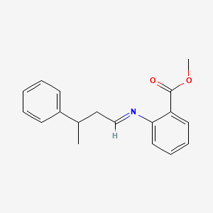 molecular formula C18H19NO2 B12644765 Benzoic acid, 2-((3-phenylbutylidene)amino)-, methyl ester CAS No. 144761-93-3