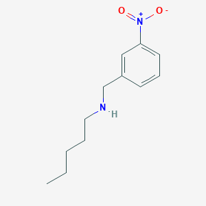 molecular formula C12H18N2O2 B12644824 Benzenemethanamine, 3-nitro-N-pentyl- CAS No. 90390-06-0