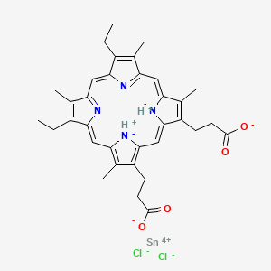 molecular formula C34H36Cl2N4O4Sn B1264483 Stannsoporfin 