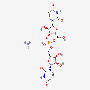 molecular formula C18H26N5O14P B12644836 Uridine, uridylyl-(3'.5')-, ammonium salt CAS No. 21052-35-7