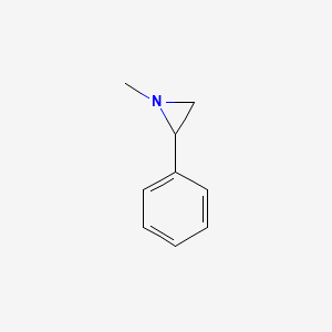 molecular formula C9H11N B12644868 Phenyl-N-methylaziridine CAS No. 4164-25-4