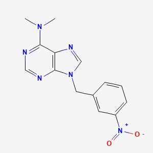 molecular formula C14H14N6O2 B12644869 9H-Purin-6-amine, N,N-dimethyl-9-((3-nitrophenyl)methyl)- CAS No. 7008-56-2