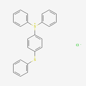 molecular formula C24H19ClS2 B12644871 Sulfonium, diphenyl(4-(phenylthio)phenyl)-, chloride CAS No. 80468-75-3