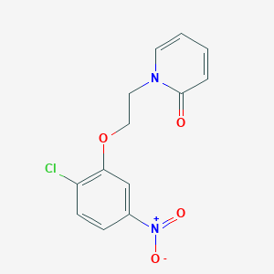 molecular formula C13H11ClN2O4 B12644881 1-[2-(2-Chloro-5-nitrophenoxy)ethyl]pyridin-2-one 