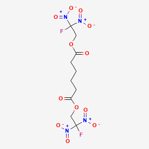 molecular formula C10H12F2N4O12 B12644891 Bis(2-fluoro-2,2-dinitroethyl) adipate CAS No. 35027-66-8