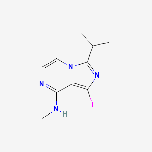 molecular formula C10H13IN4 B12644908 IMidazo[1,5-a]pyrazin-8-aMine, 1-iodo-N-Methyl-3-(1-Methylethyl)- 