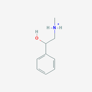 molecular formula C9H14NO+ B1264496 N-methylphenylethanolaminium 