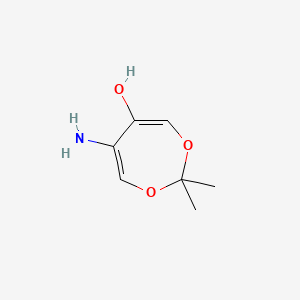 molecular formula C7H11NO3 B12644963 6-Amino-2,2-dimethyl-1,3-dioxepin-5-ol CAS No. 83168-63-2