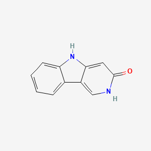 molecular formula C11H8N2O B12644982 5H-Pyrido(4,3-b)indol-3-ol CAS No. 89846-49-1