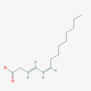 molecular formula C14H23O2- B1264501 (3E,5Z)-tetradecadienoate 