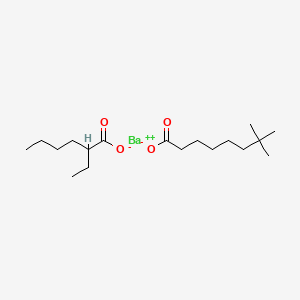 molecular formula C18H34BaO4 B12645095 (2-Ethylhexanoato-O)(neodecanoato-O)barium CAS No. 85702-73-4